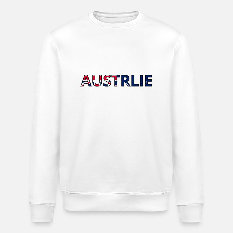 Drapeau Australie - Sweat bio ROLLER Stanley/Stella Unisexe - blanc