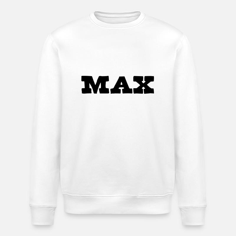 Max Prénom Cadeau - Sweat bio ROLLER Stanley/Stella Unisexe - blanc