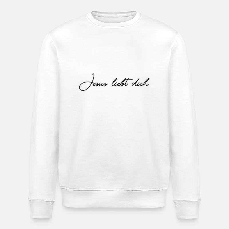 Jésus t’aime - Sweat bio ROLLER Stanley/Stella Unisexe - blanc