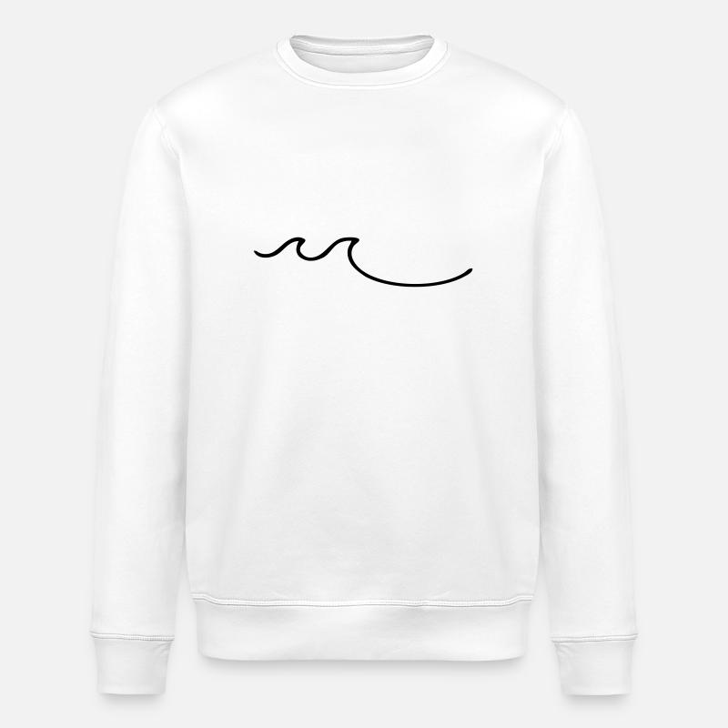 wellen - Stanley/Stella Unisex Bio-Sweatshirt ROLLER - Weiß