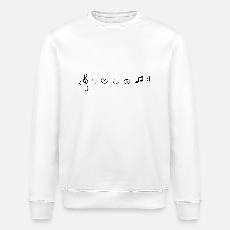 Musik - mein Leben - Stanley/Stella Unisex Bio-Sweatshirt ROLLER - Weiß