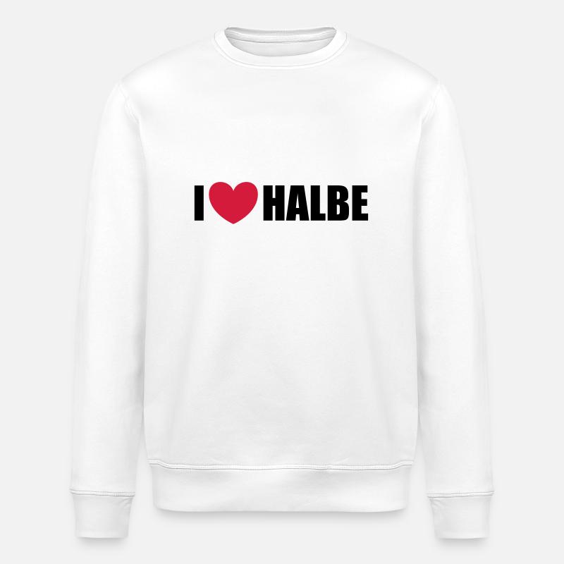 Halbe - Stanley/Stella Unisex Bio-Sweatshirt ROLLER - Weiß