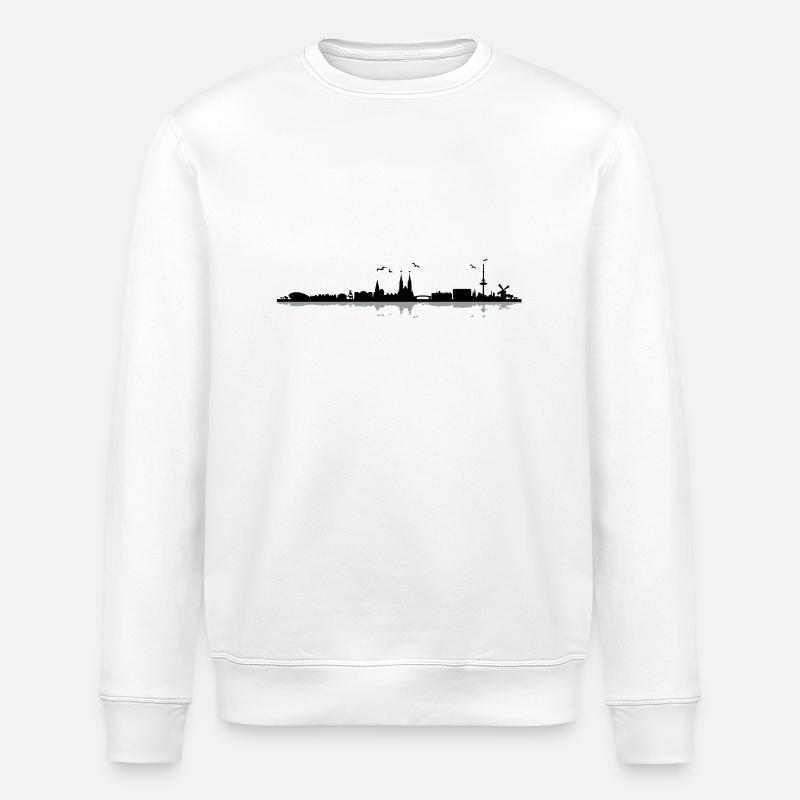 Brême Skyline - Sweat bio ROLLER Stanley/Stella Unisexe - blanc