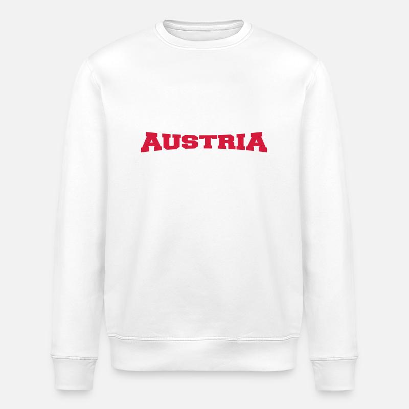 Austria Logo Design - Stanley/Stella ROLLER Unisex Organic Sweatshirt - white