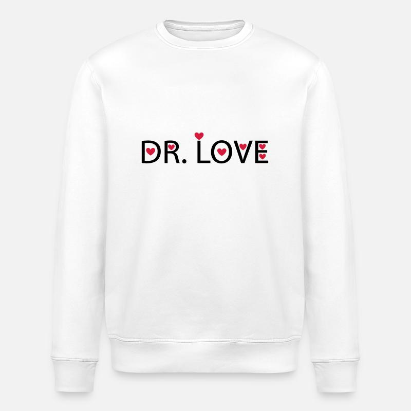 Dr. Love - Stanley/Stella ROLLER Unisex Organic Sweatshirt - white