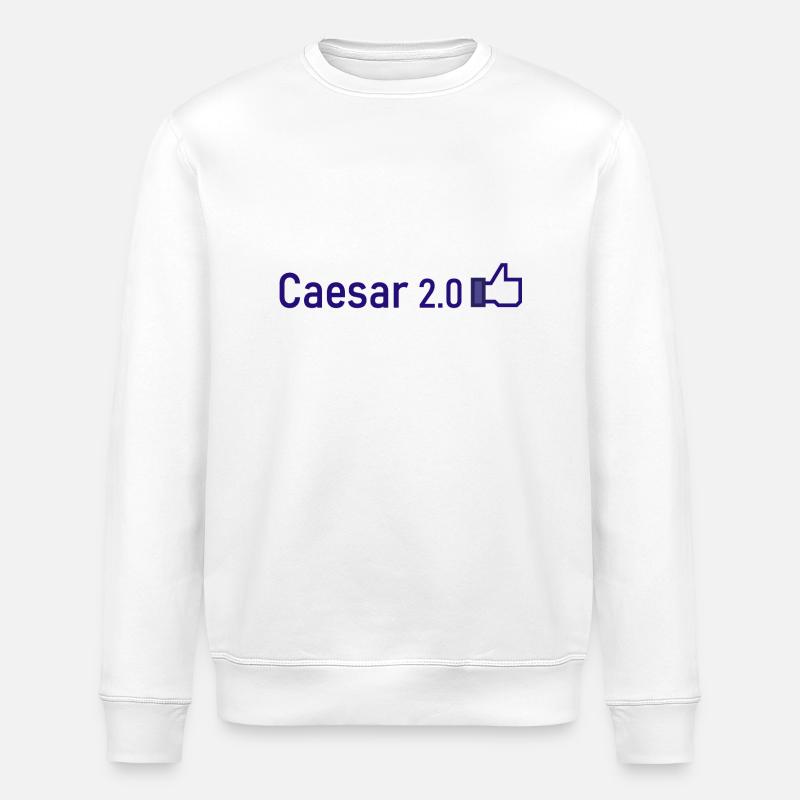 Caesar 2 0 - Ekologisk sweatshirt ROLLER unisex från Stanley/Stella - vit