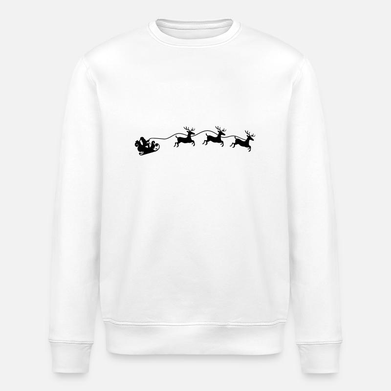 Traîneau du Père Noël - Sweat bio ROLLER Stanley/Stella Unisexe - blanc