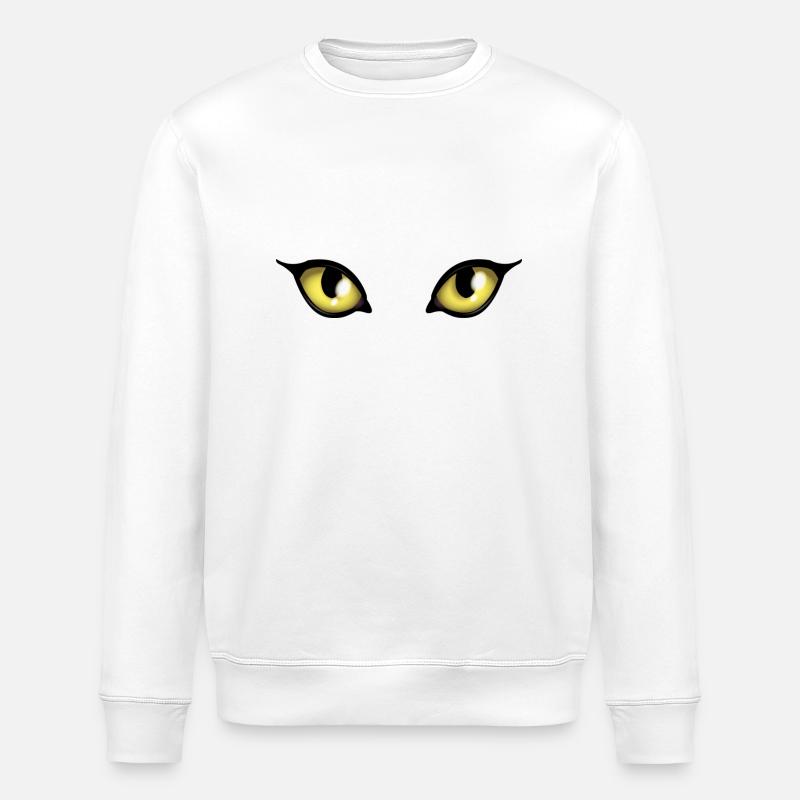 Katzenaugen - Stanley/Stella Unisex Bio-Sweatshirt ROLLER - Weiß