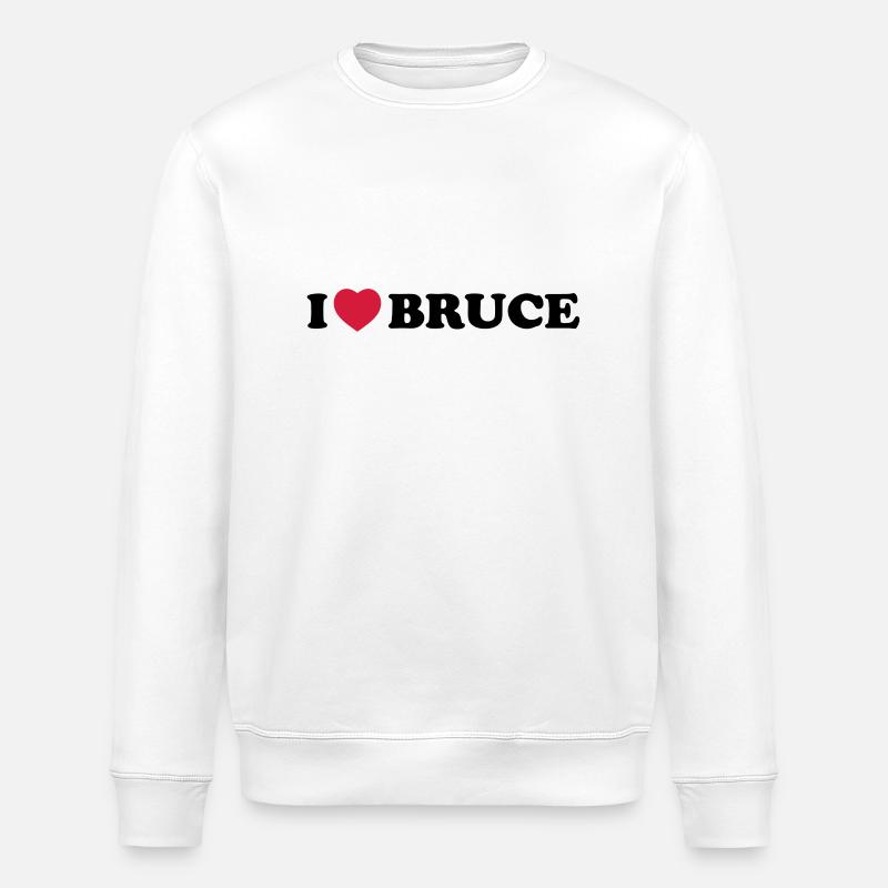 I love bruce - Sweat bio ROLLER Stanley/Stella Unisexe - blanc