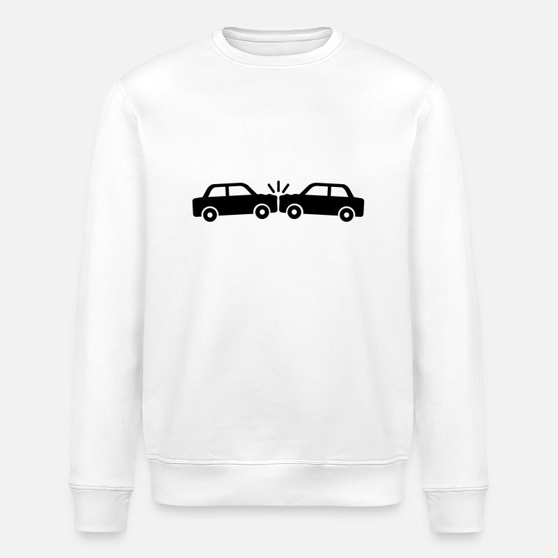 Car crash - Stanley/Stella ROLLER Unisex Organic Sweatshirt - white