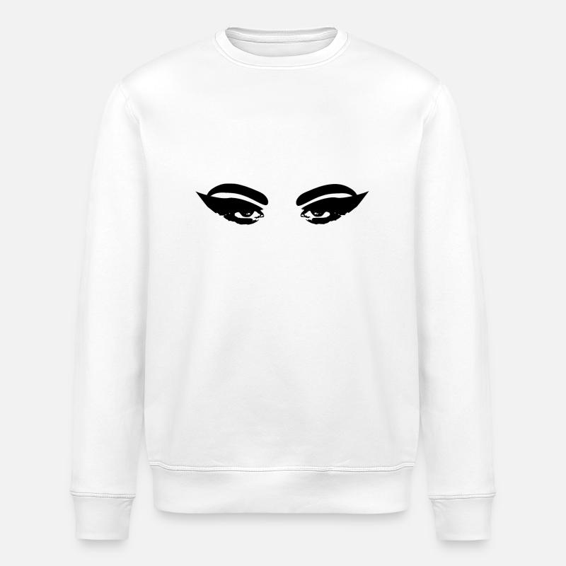 Schwarze Augen - Stanley/Stella Unisex Bio-Sweatshirt ROLLER - Weiß