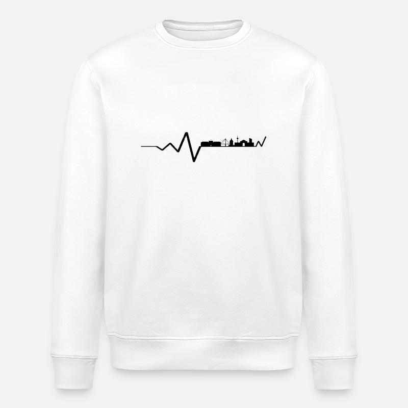 Mannheim Monnem Mannheimat - Sweat bio ROLLER Stanley/Stella Unisexe - blanc