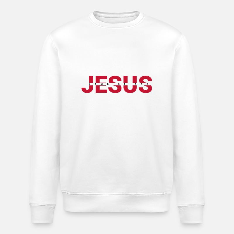 Jesus - Stanley/Stella Unisex Bio-Sweatshirt ROLLER - Weiß