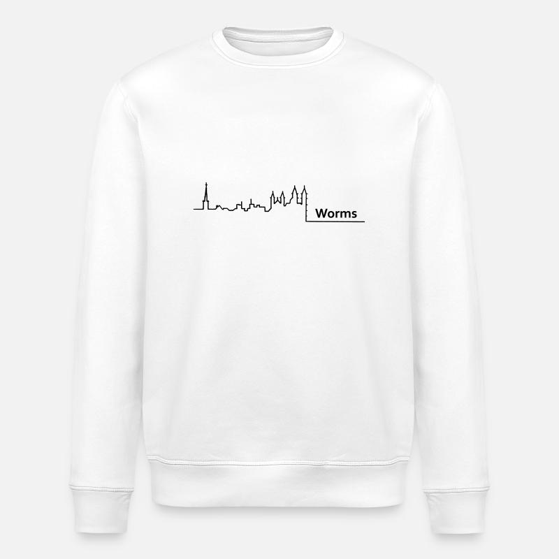 worms skyline - Stanley/Stella Unisex Bio-Sweatshirt ROLLER - Weiß