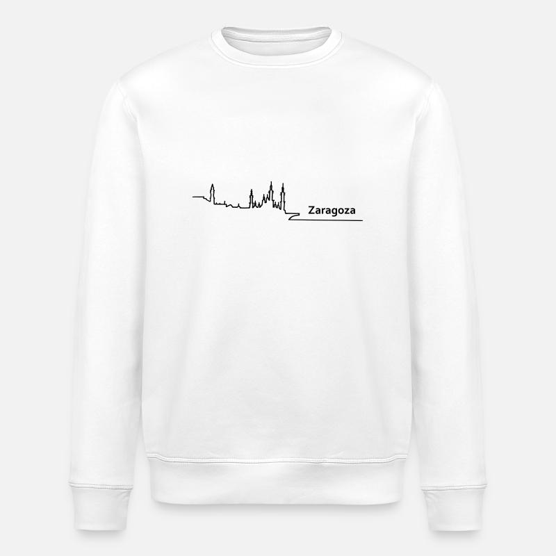 Saragossa skyline - Stanley/Stella ROLLER Unisex Organic Sweatshirt - white
