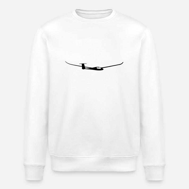 Segelflugzeug Discus - Stanley/Stella Unisex Bio-Sweatshirt ROLLER - Weiß