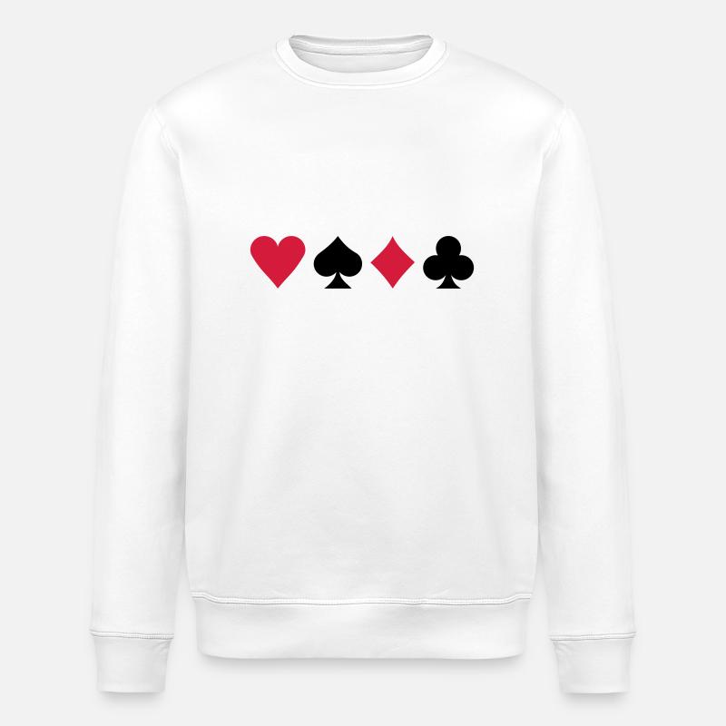 Poker - Stanley/Stella Unisex Bio-Sweatshirt ROLLER - Weiß