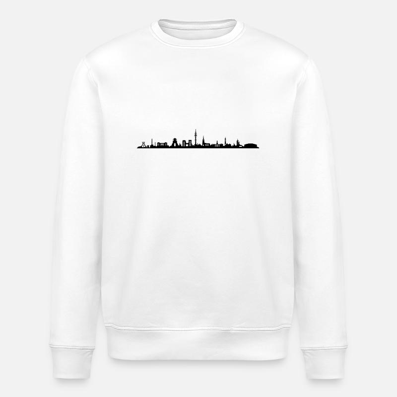Skyline - Gelsenkirchen - Stanley/Stella Unisex Bio-Sweatshirt ROLLER - Weiß
