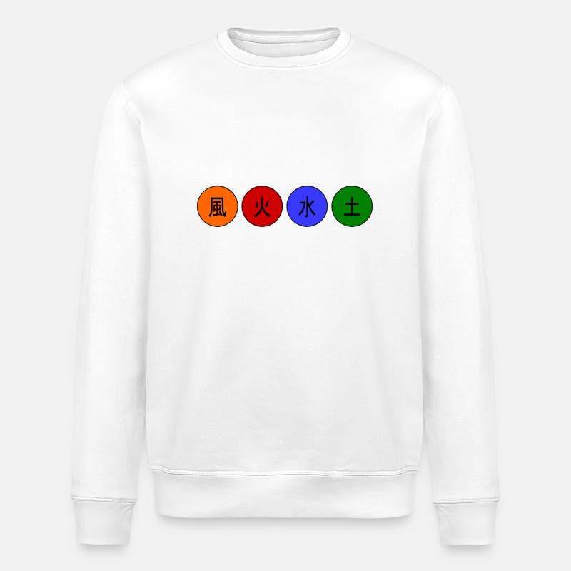Japanische Elemente - Stanley/Stella Unisex Bio-Sweatshirt ROLLER - Weiß