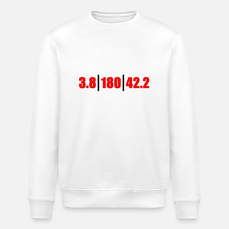 Triathlon Langdistanz km - Stanley/Stella Unisex Bio-Sweatshirt ROLLER - Weiß