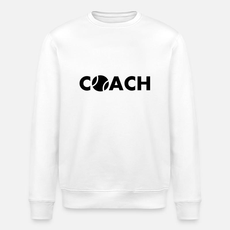 coach tennis - Stanley/Stella Unisex Bio-Sweatshirt ROLLER - Weiß