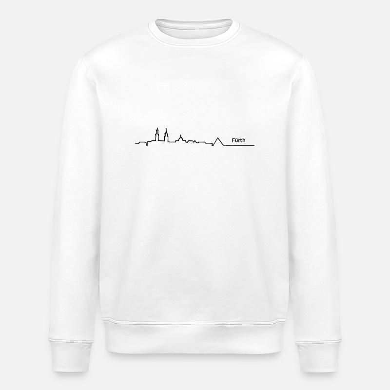 fuerth skyline - Stanley/Stella ROLLER Unisex Organic Sweatshirt - white