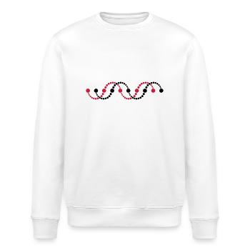 DNA helix spiral crop circle serpent frequency DNS - Stanley/Stella ROLLER Unisex Organic Sweatshirt - white - Front - Nik (191cm)