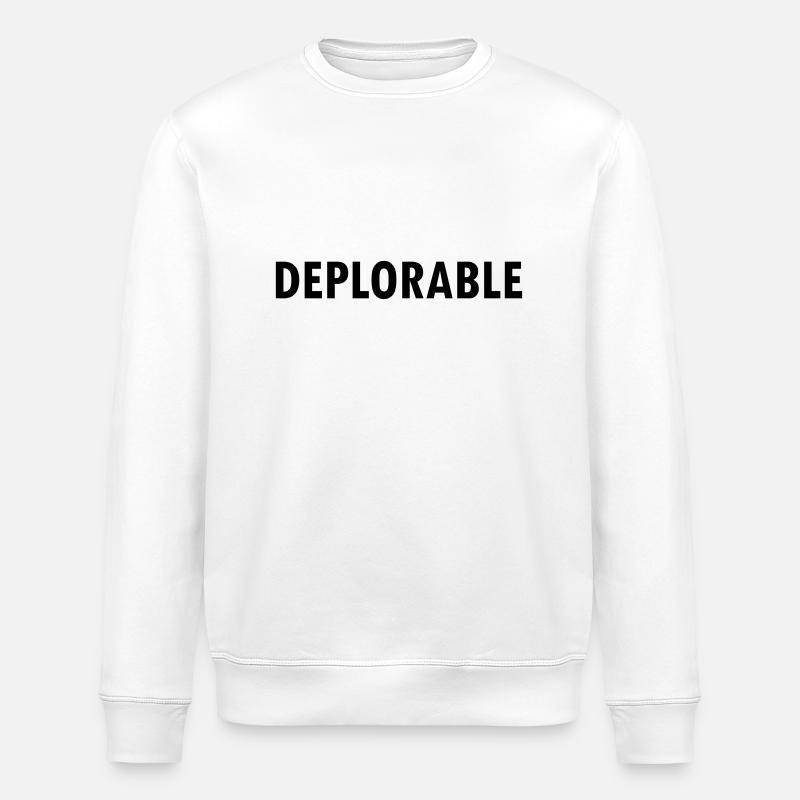 Deplorable - Stanley/Stella ROLLER Unisex Organic Sweatshirt - white
