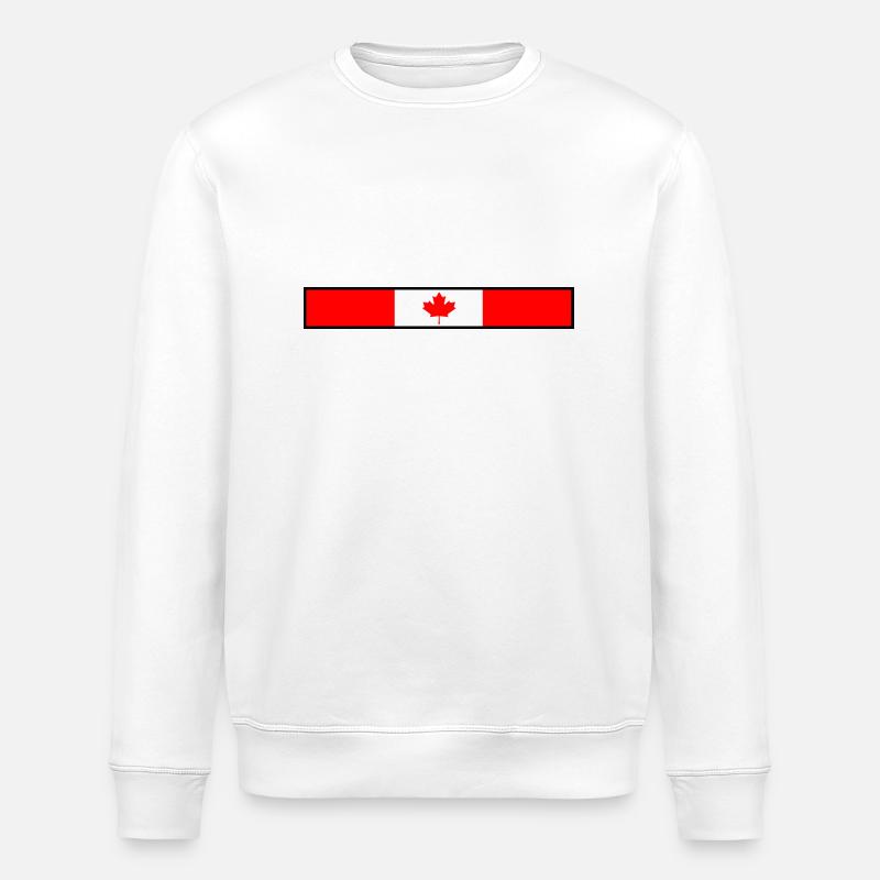 Drapeau du Canada - Sweat bio ROLLER Stanley/Stella Unisexe - blanc