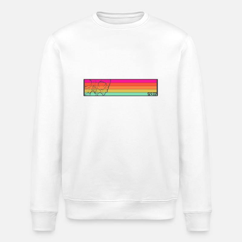 ridm skull stripes - Stanley/Stella Unisex Bio-Sweatshirt ROLLER - Weiß