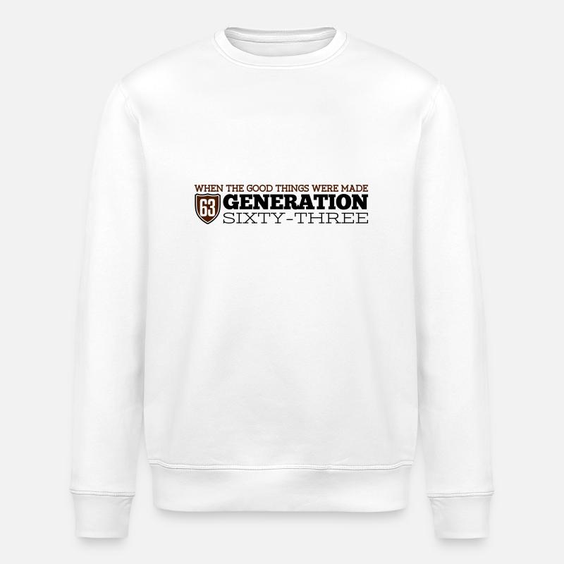 Generation 63 - Sweat bio ROLLER Stanley/Stella Unisexe - blanc