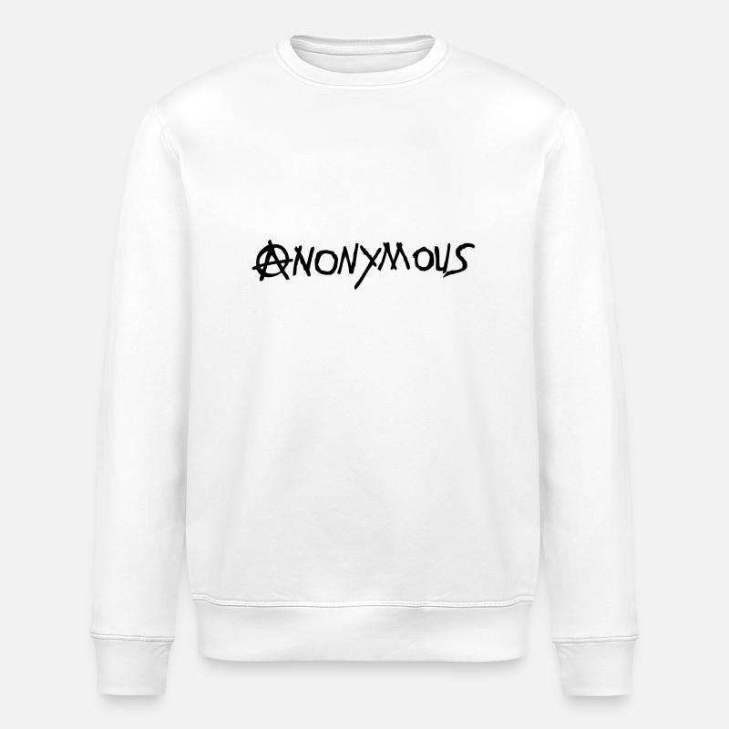 logo anarchy anonymous1 - Sweat bio ROLLER Stanley/Stella Unisexe - blanc