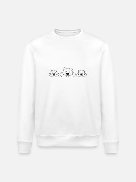 3 Bears - Stanley/Stella Unisex Bio-Sweatshirt ROLLER - Weiß