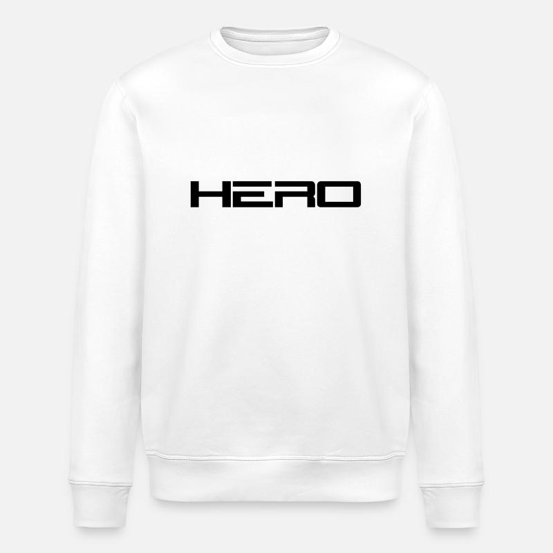 Hero Logo - Stanley/Stella ROLLER Unisex Organic Sweatshirt - white