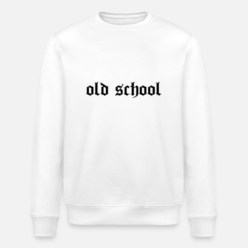 Old School - Stanley/Stella ROLLER Unisex Organic Sweatshirt - white