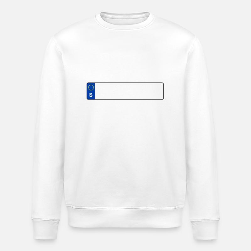 plaque d'immatriculation S - Sweat bio ROLLER Stanley/Stella Unisexe - blanc