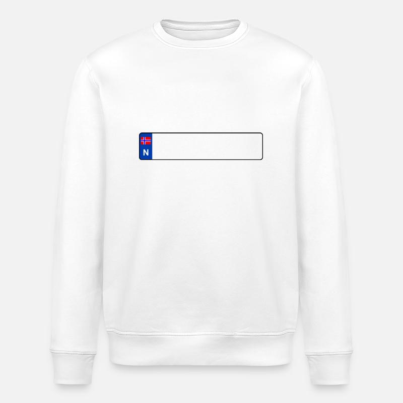 plaque d'immatriculation N - Sweat bio ROLLER Stanley/Stella Unisexe - blanc