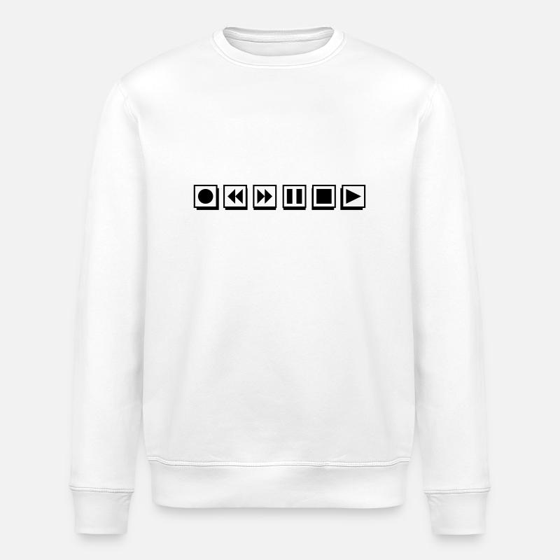 Boutons de joueur - Sweat bio ROLLER Stanley/Stella Unisexe - blanc