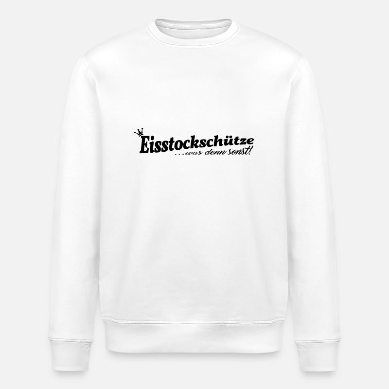 Eisstockschießen - Stanley/Stella Unisex Bio-Sweatshirt ROLLER - Weiß