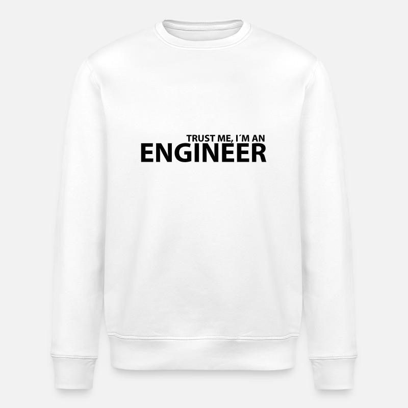 engineer - Stanley/Stella ROLLER Unisex Organic Sweatshirt - white