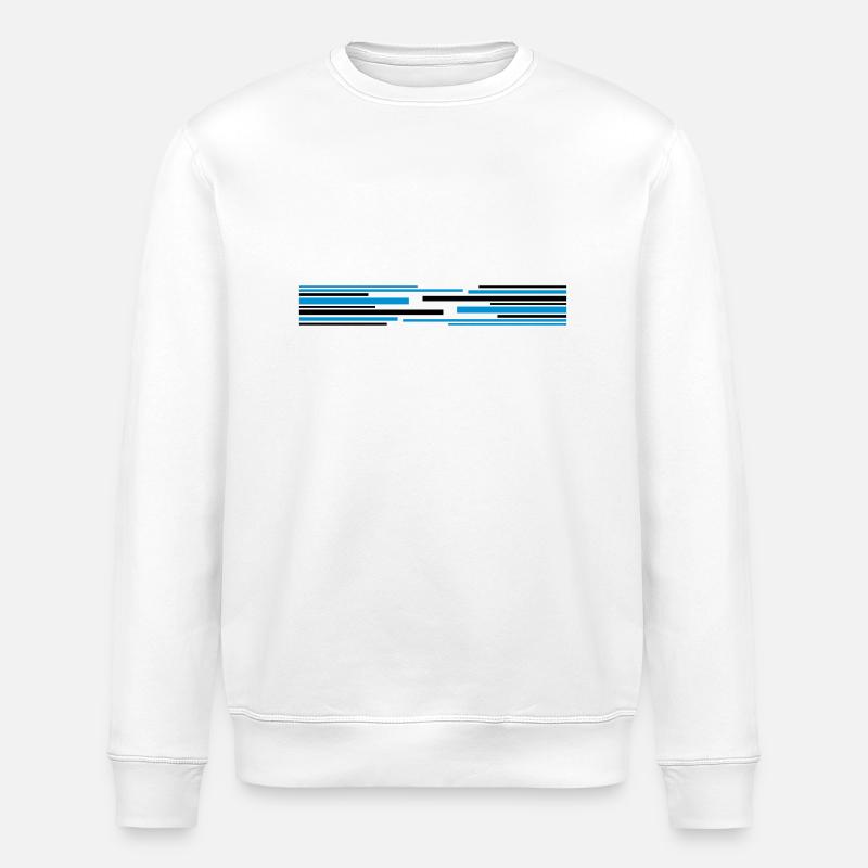 Many lines pattern - Stanley/Stella ROLLER Unisex Organic Sweatshirt - white