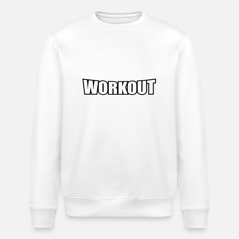 workout - Stanley/Stella ROLLER Unisex Organic Sweatshirt - white