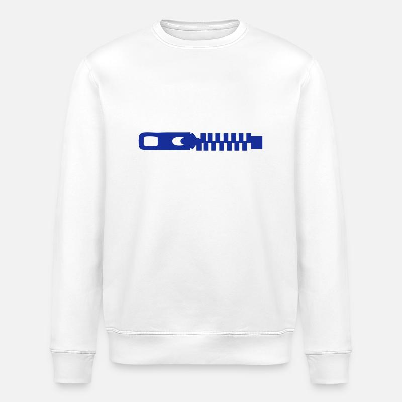 fermeture eclaire zip - Sweat bio ROLLER Stanley/Stella Unisexe - blanc