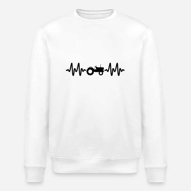 tractor - Stanley/Stella ROLLER Unisex Organic Sweatshirt - white