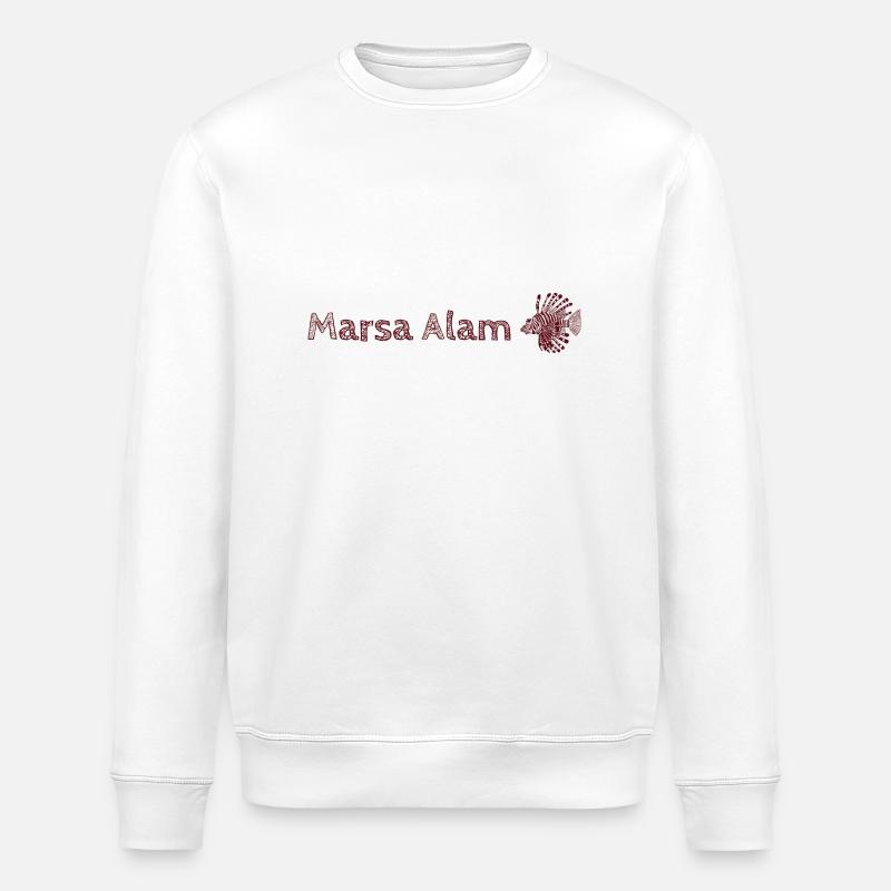 Marsa Alam - Égypte - avec poisson-lion - Sweat bio ROLLER Stanley/Stella Unisexe - blanc