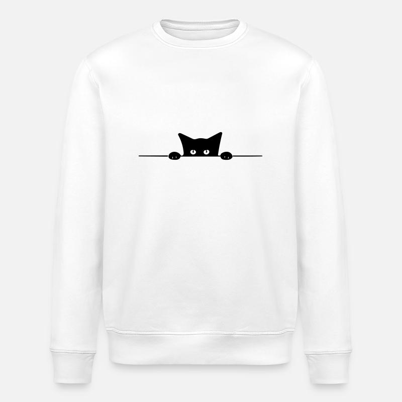 chat - Sweat bio ROLLER Stanley/Stella Unisexe - blanc