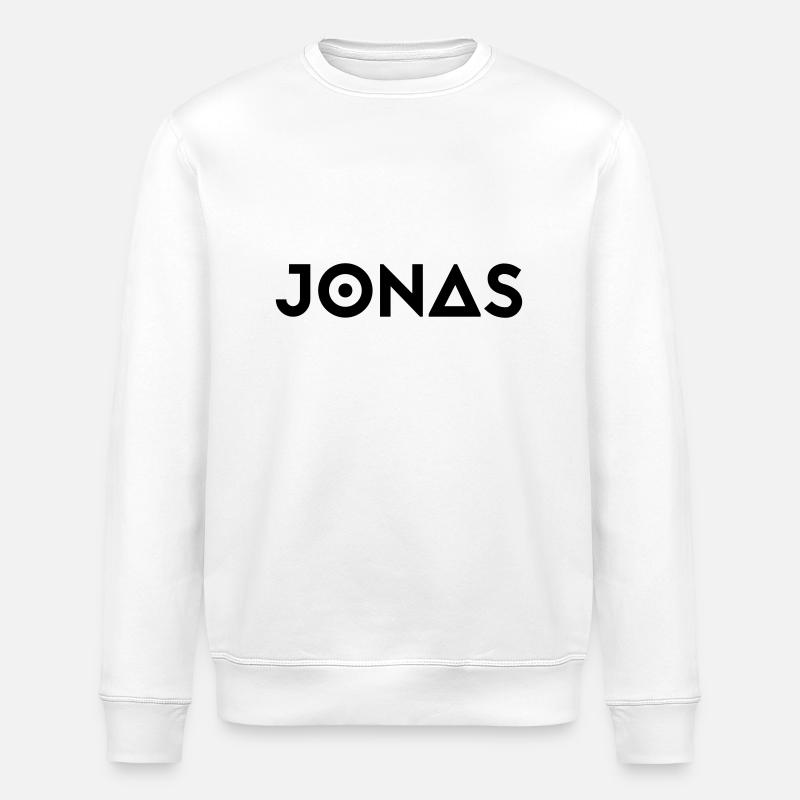 First name Jonas - Stanley/Stella ROLLER Unisex Organic Sweatshirt - white