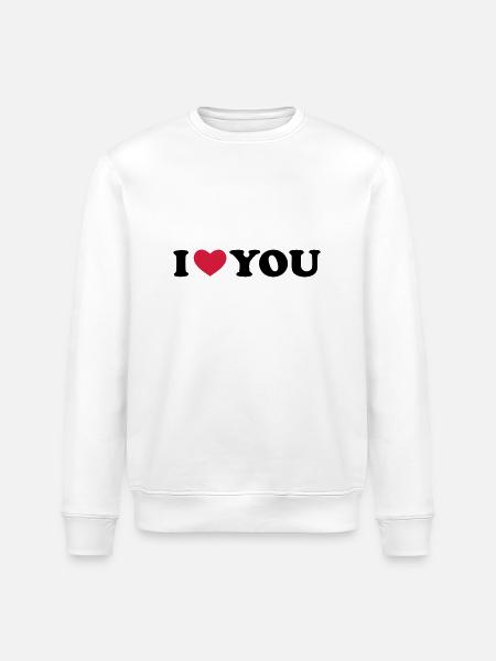 I Love You - Stanley/Stella Unisex Bio-Sweatshirt ROLLER - Weiß