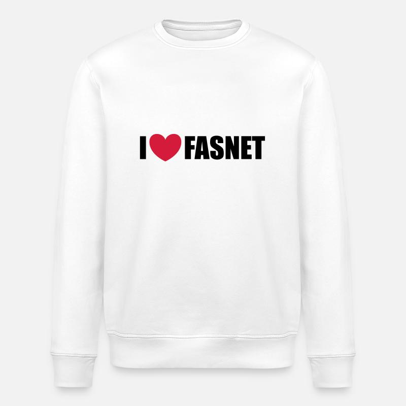 I love Fasnet - Stanley/Stella Unisex Bio-Sweatshirt ROLLER - Weiß