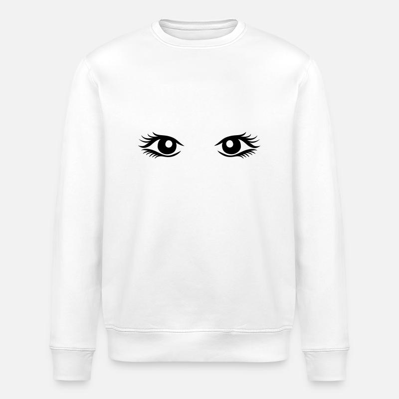 Augen - Stanley/Stella Unisex Bio-Sweatshirt ROLLER - Weiß